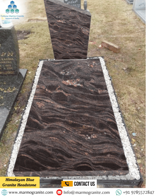 Himalayan Blue Granite Headstone