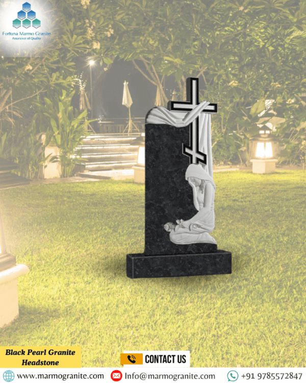 Black Pearl Granite Headstone