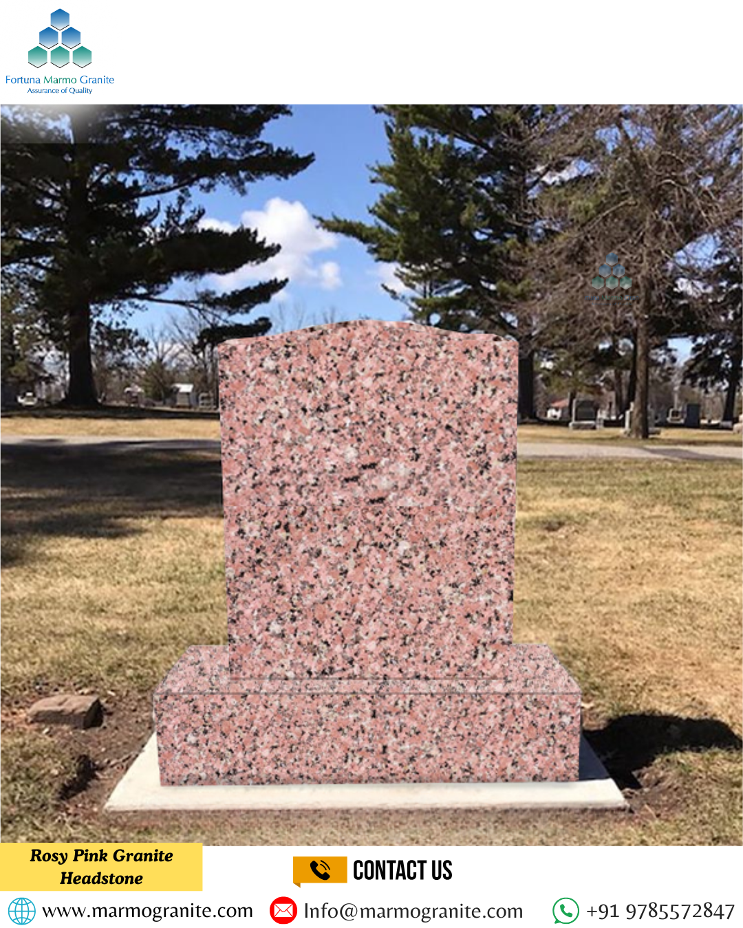 Rosy Pink Granite Headstone