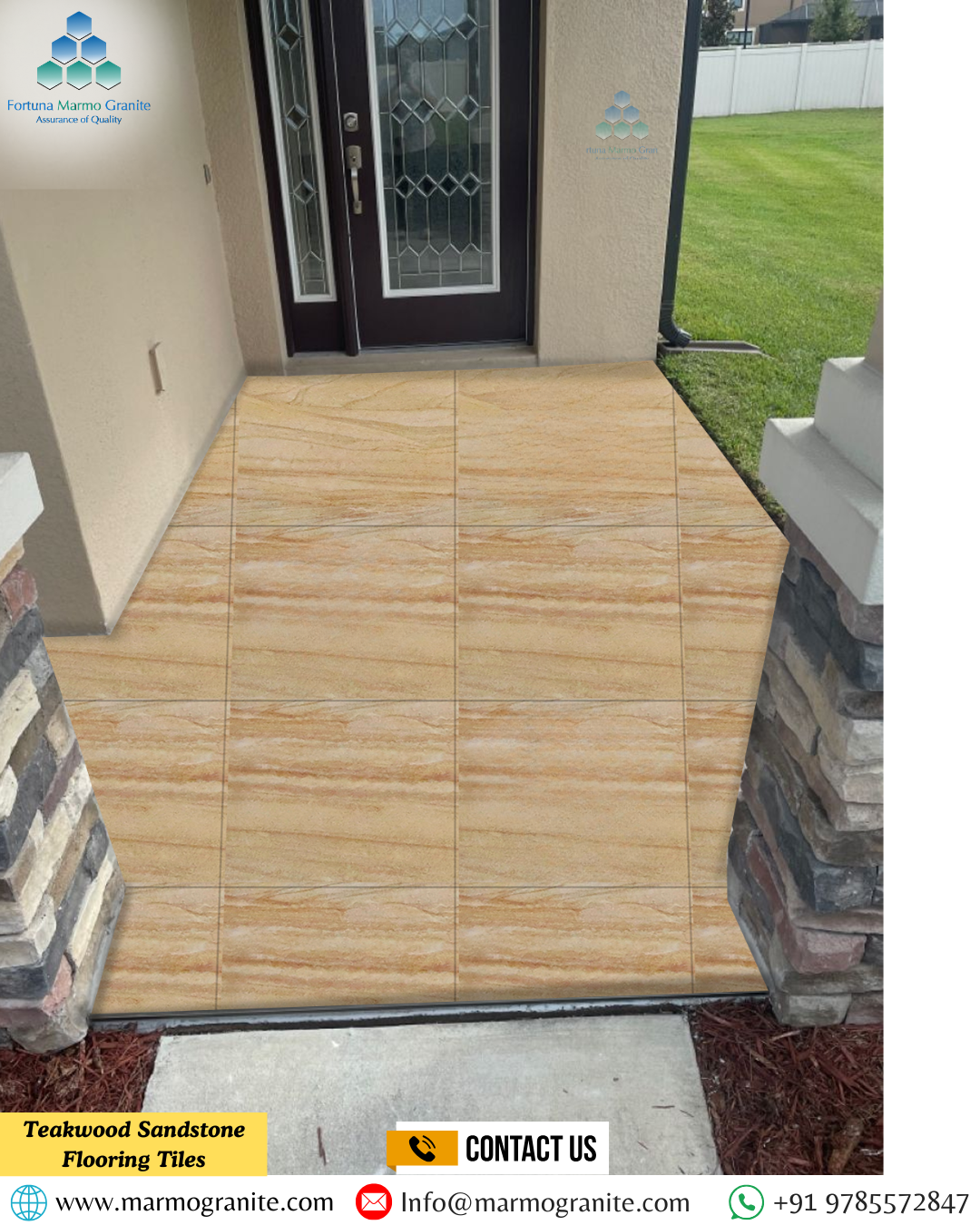 Teakwood Sandstone Flooring Tiles