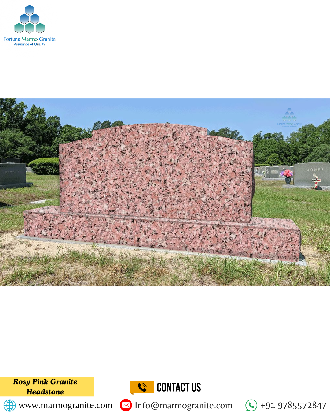 Rosy Pink Granite Headstone