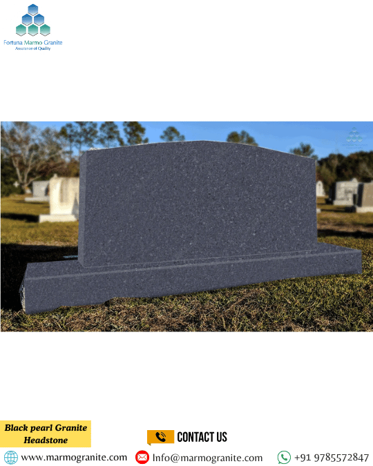 Black pearl Granite Headstone