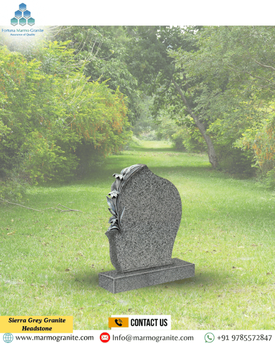 Sierra Grey Granite Headstone