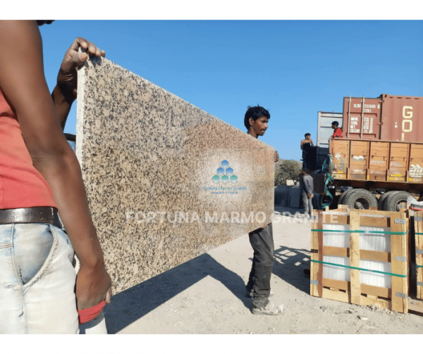 Crystal Yellow Granite Cutter Slab