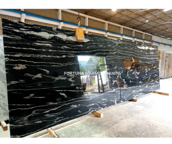Fusion Black Granite Cutter Slab