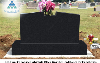 High Quality Polished Absolute Black Granite Headstones for Cemeteries