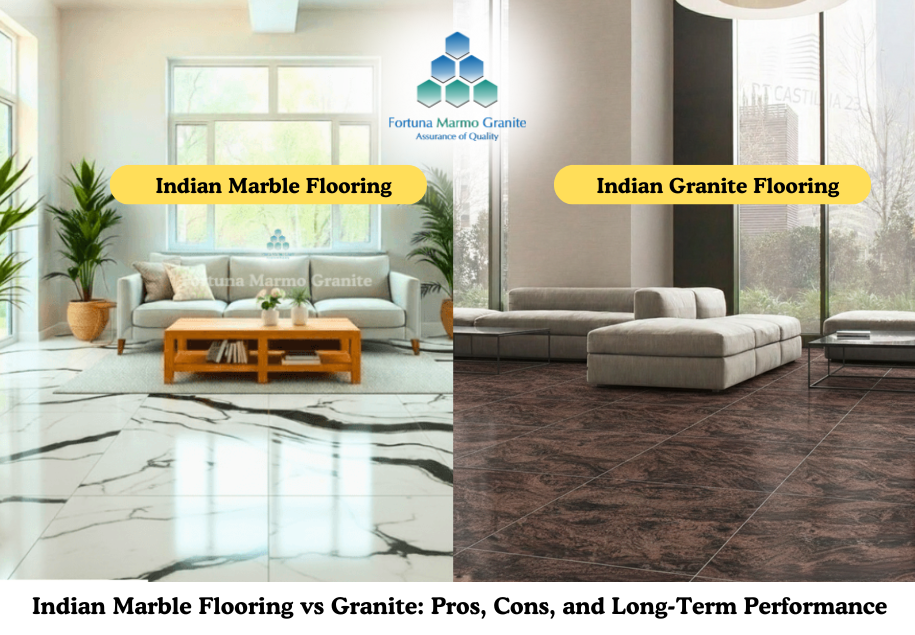 Indian Marble Flooring vs Granite: Pros, Cons, and Long-Term Performance