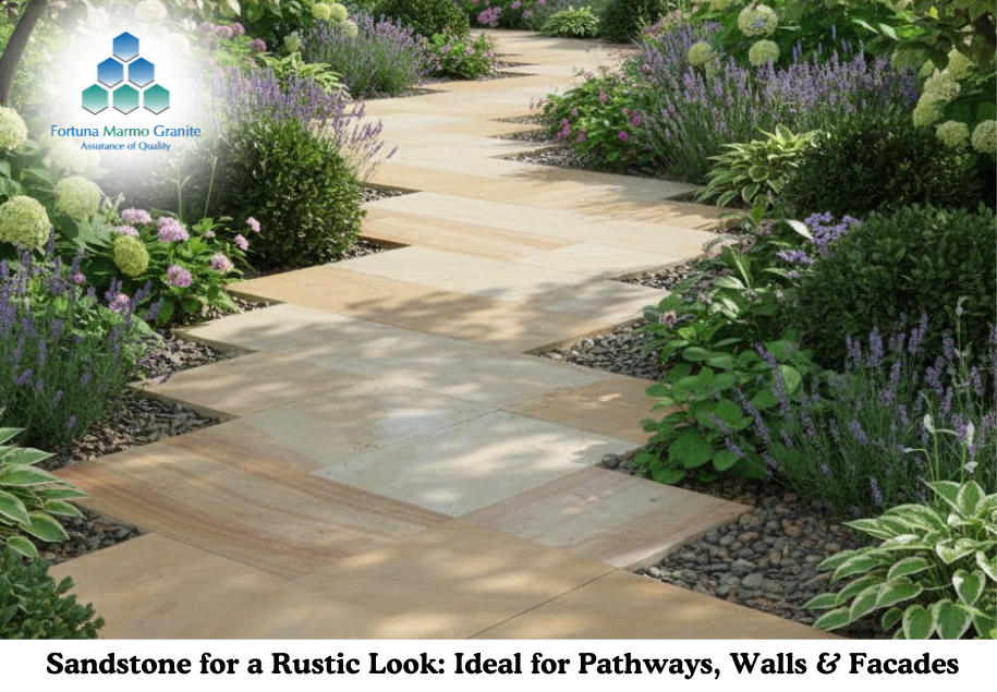 Sandstone for a Rustic Look: Ideal for Pathways, Walls & Facades