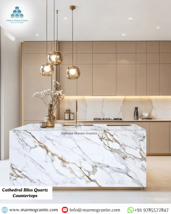 Cathedral Bliss Quartz Countertops