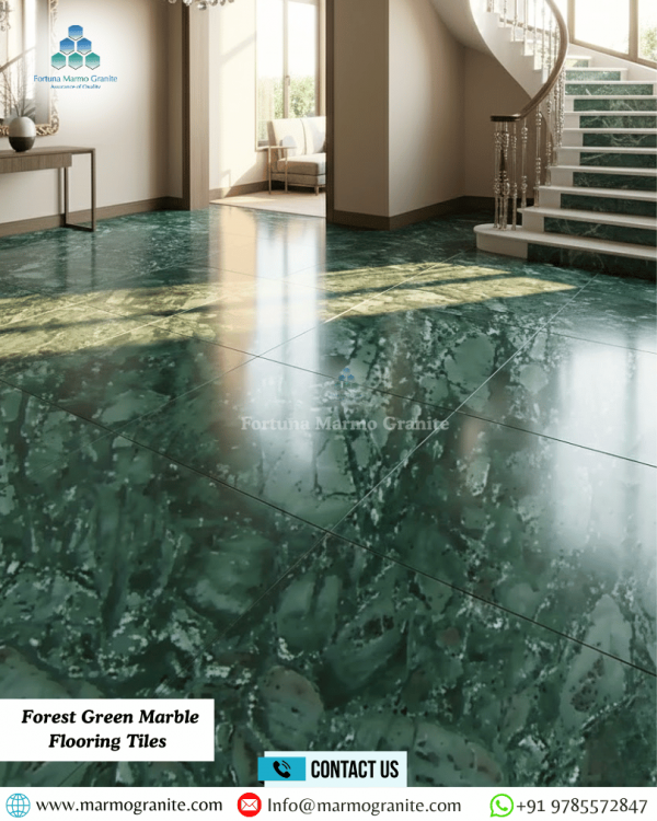 Forest Green Marble Flooring Tiles