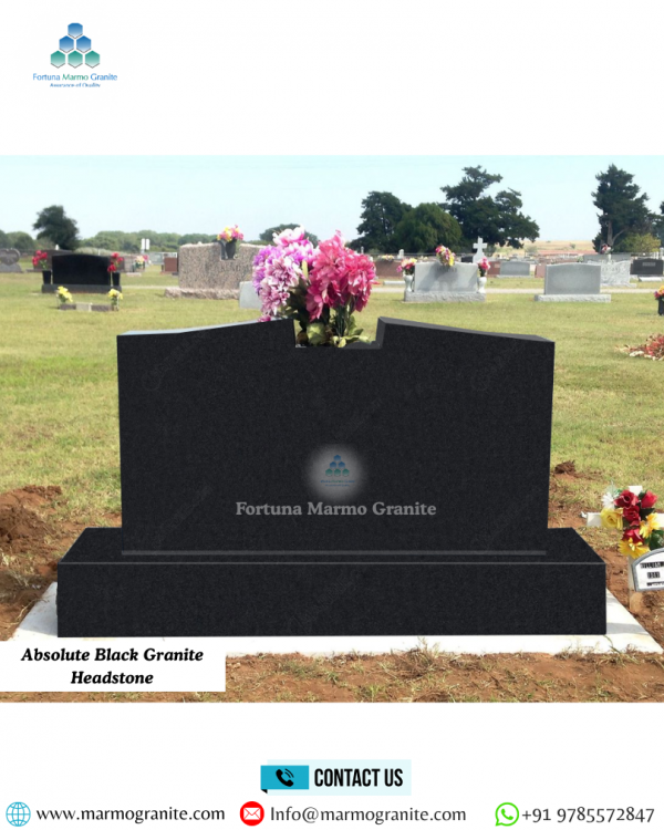 Absolute Black Granite Headstone