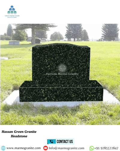 Hassan Green Granite Headstone