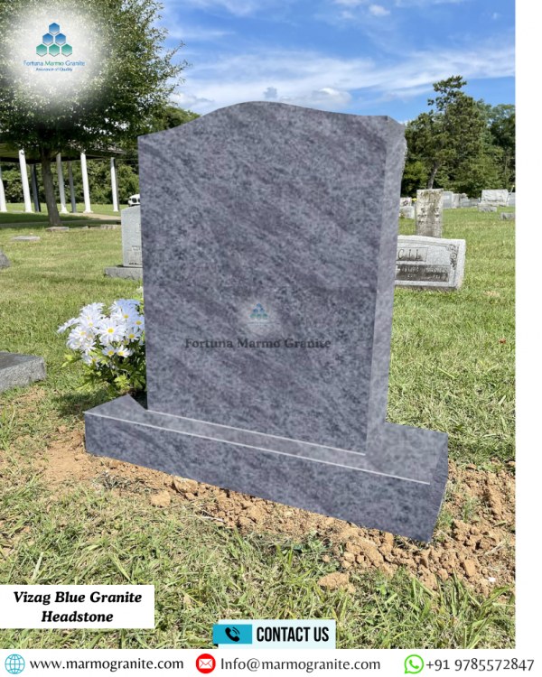 Vizag Blue Granite Headstone