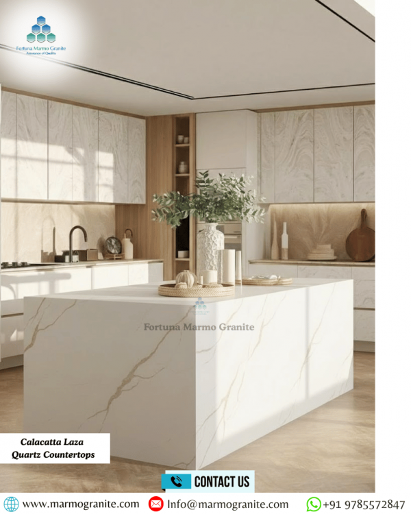 Calacatta Laza Quartz Countertops