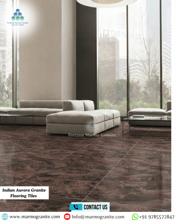 Indian Aurora Granite Flooring Tiles 