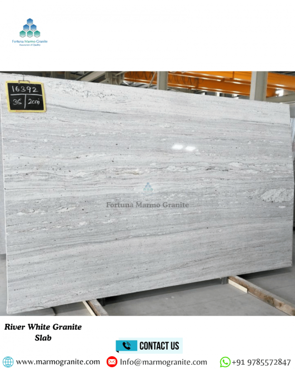 River White Granite Slab