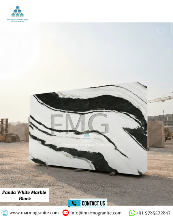 Panda White Marble Block