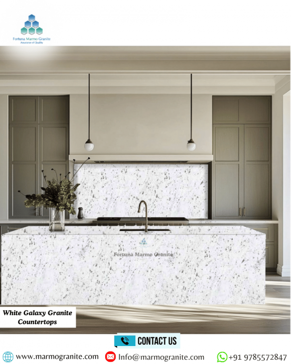 White Galaxy Granite Countertops