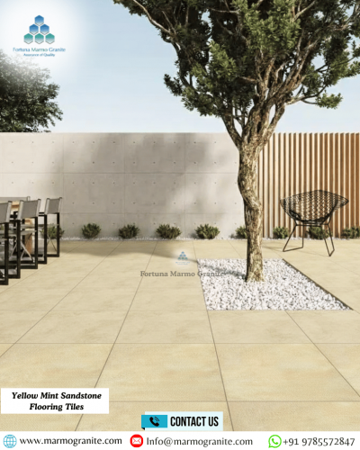 Yellow Mint Sandstone Flooring Tiles