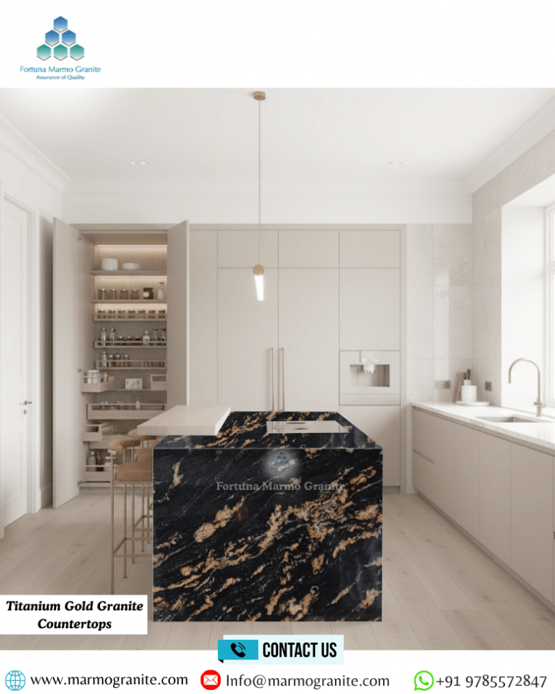 Titanium Gold Granite Countertops
