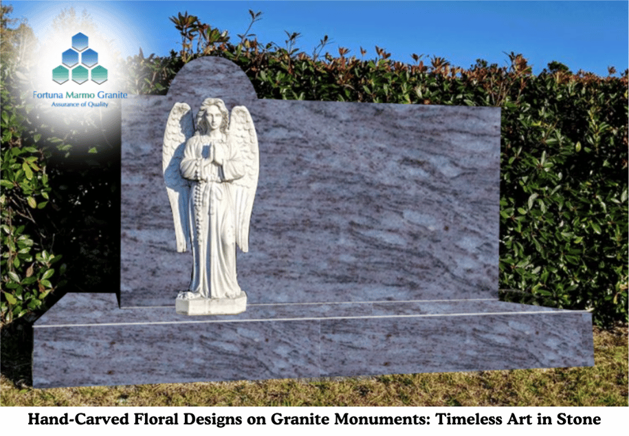 Hand-Carved Floral Designs on Granite Monuments: Timeless Art in Stone