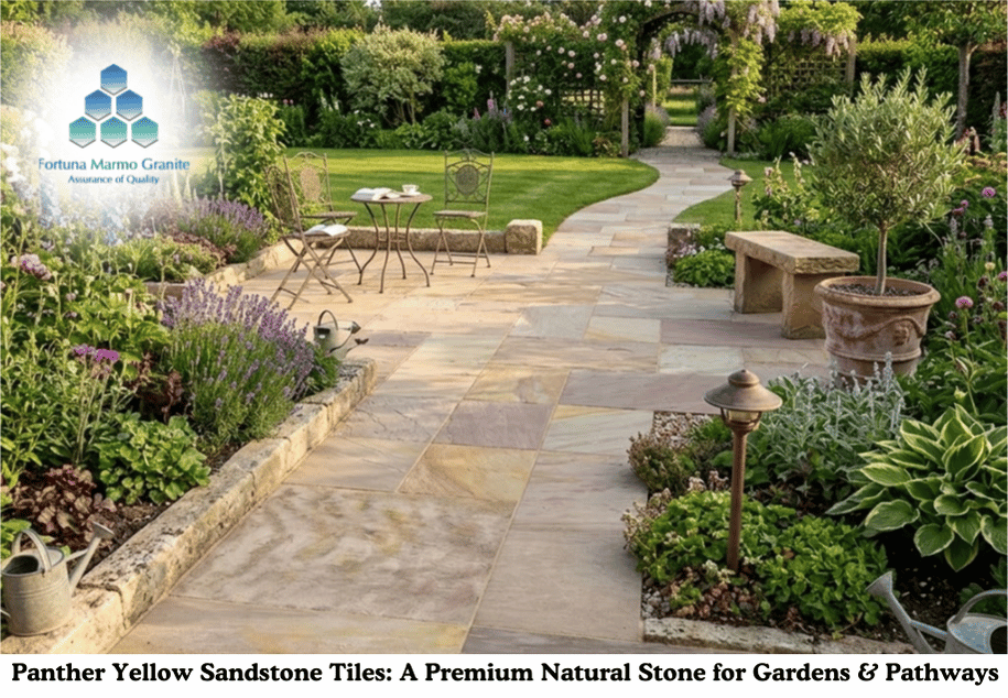 Panther Yellow Sandstone Tiles: A Premium Natural Stone for Gardens & Pathways