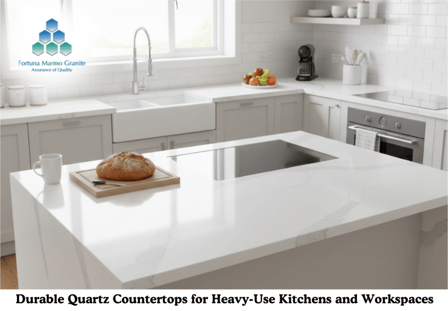 Durable Quartz Countertops for Heavy-Use Kitchens and Workspaces