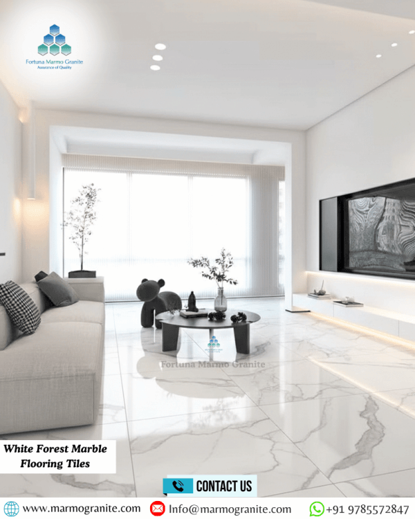 White Forest Marble Flooring Tiles
