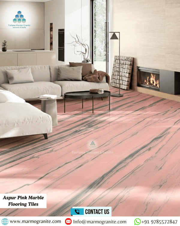 Aspur Pink Marble Flooring Tiles