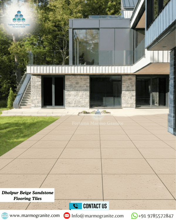 Dholpur Beige Sandstone Flooring Tiles