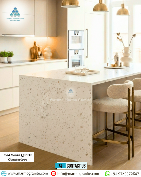 Iced White Quartz Countertops