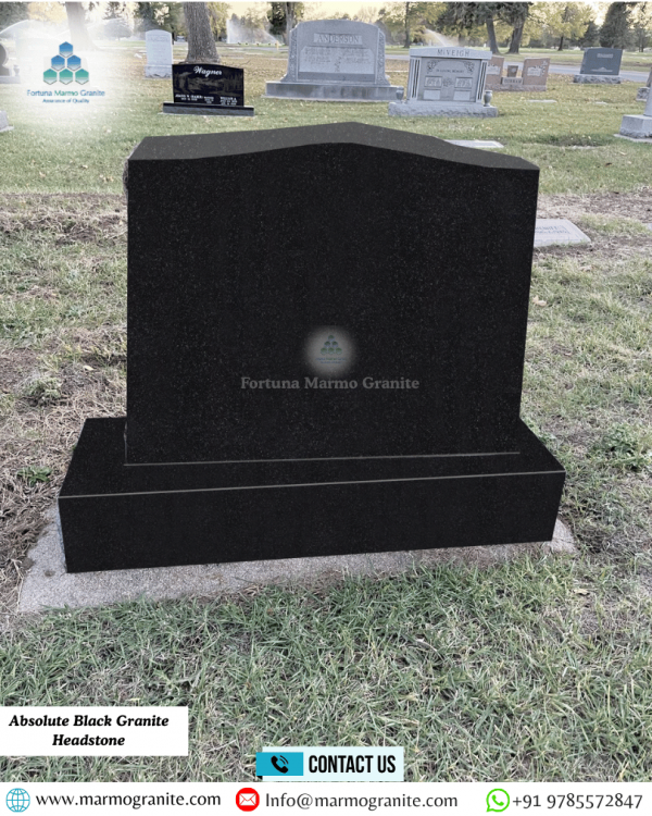 Absolute Black Granite Headstone