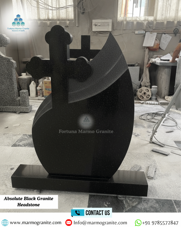 Absolute Black Granite Headstone