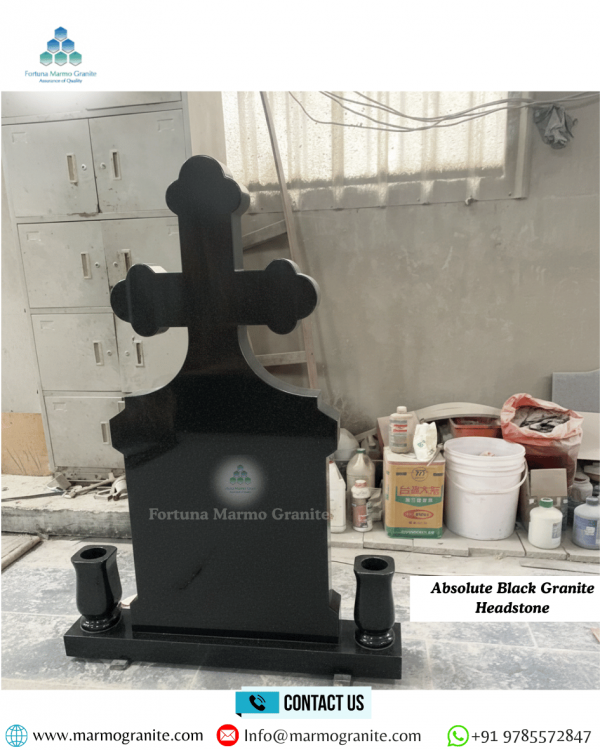 Absolute Black Granite Headstone