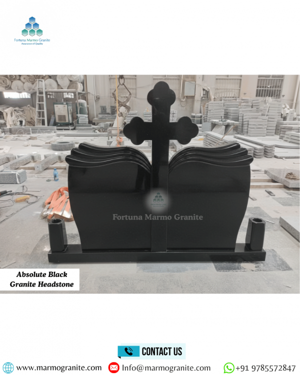 Absolute Black Granite Headstone