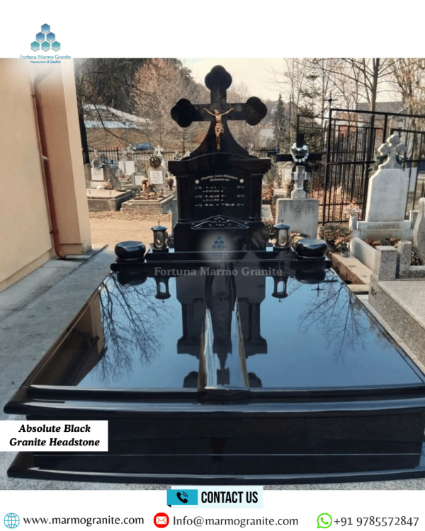 Absolute Black Granite Headstone
