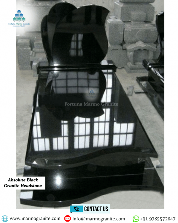 Absolute Black Granite Headstone