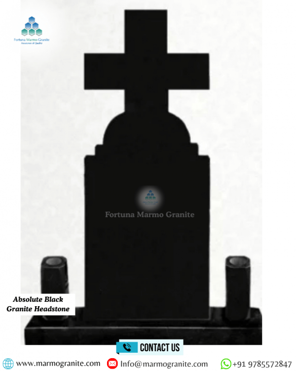 Absolute Black Granite Headstone