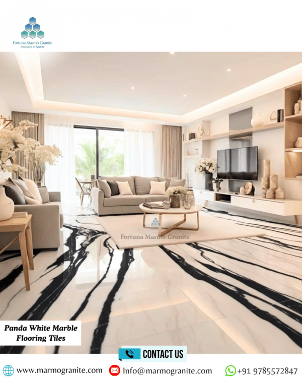 Panda White Marble Flooring Tiles