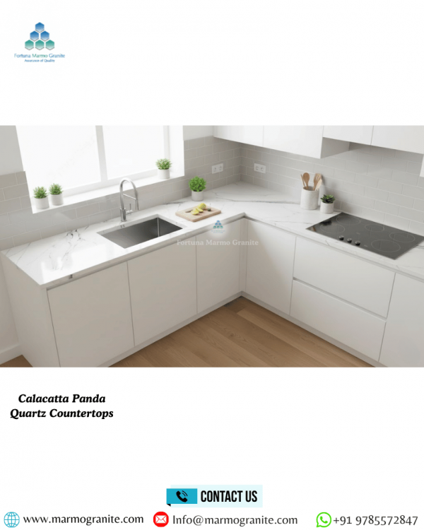 Calacatta Panda Quartz Countertops