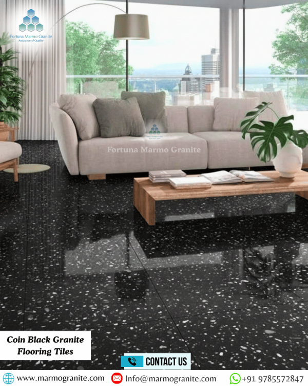 Coin Black Granite Flooring Tiles Coin Black Granite Flooring Tiles