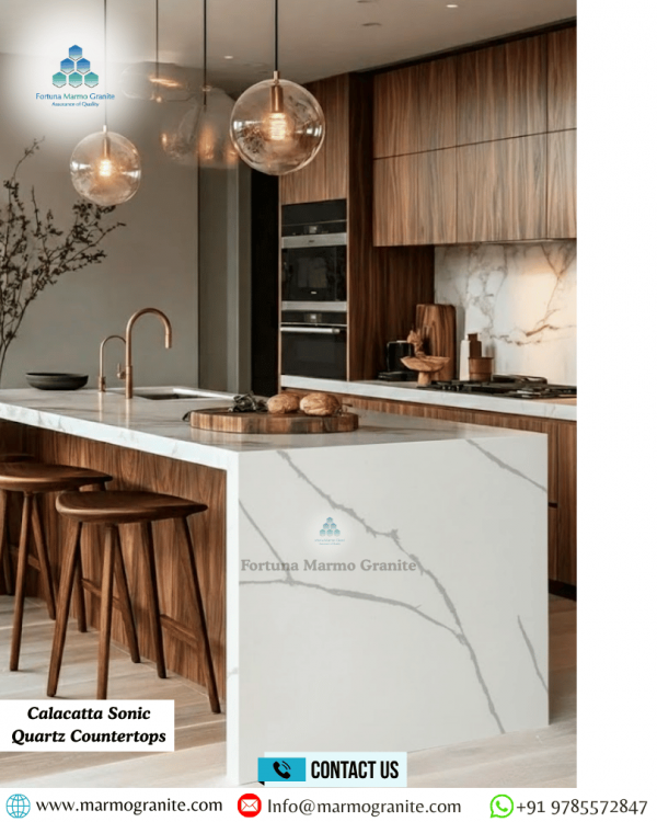 Calacatta Sonic Quartz Countertops