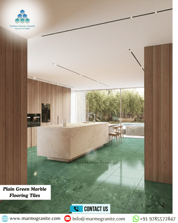 Plain Green Marble Flooring Tiles