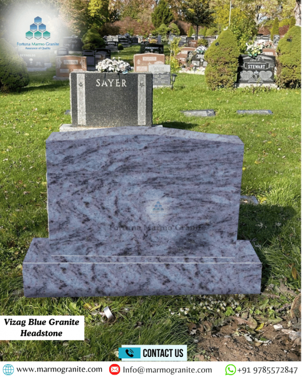 Vizag Blue Granite Headstone