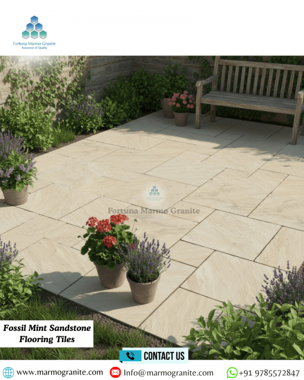 Fossil Mint Sandstone Flooring Tiles