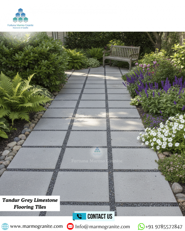 Tandur Grey Limestone Flooring Tiles