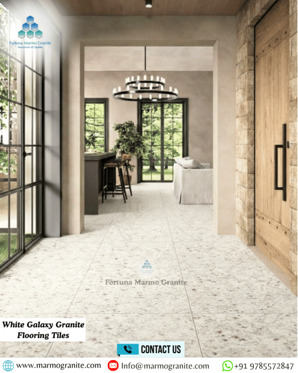 White Galaxy Granite Flooring Tiles
