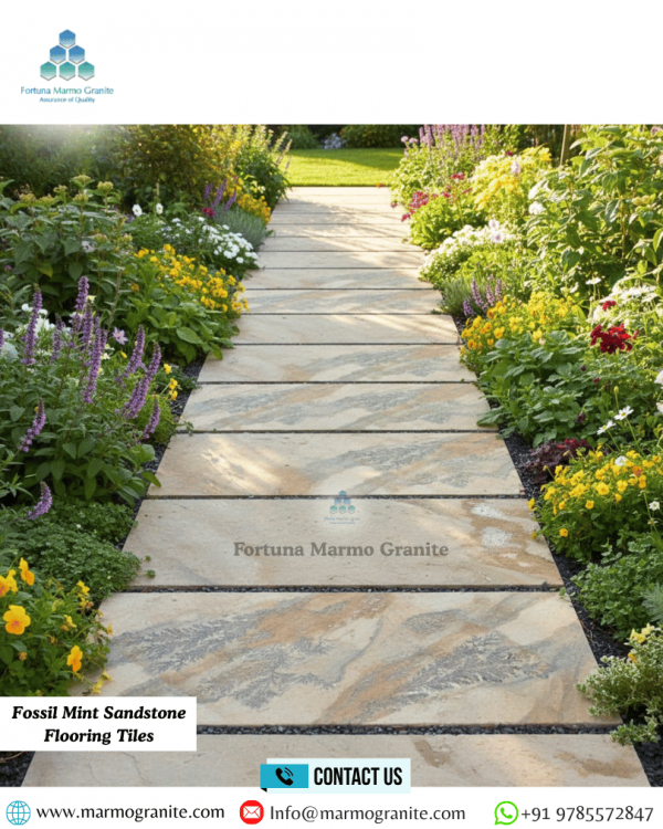 Fossil Mint Sandstone Flooring Tiles