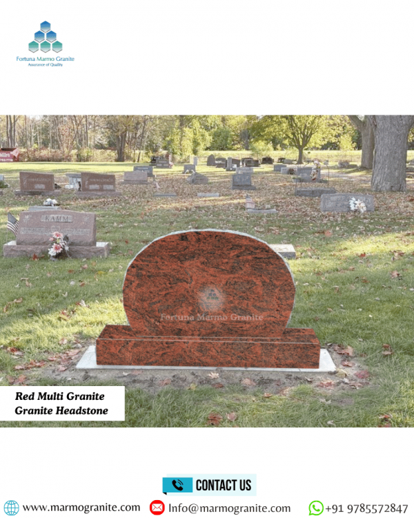 Red Multi Granite Granite Headstone