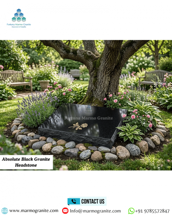 Absolute Black Granite Headstone